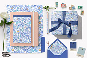 Blue Floral Seamless Pattern, a Pattern Graphic by MuseBloomDesigns (Thumbnail 2 of 6)