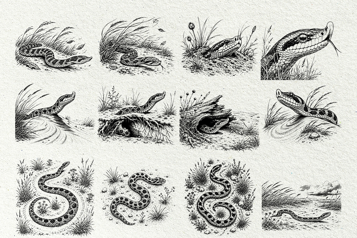 Snake Illustration Set, an Animal Illustration by DENIDigitalArtSudio (Photo 5 of 8)