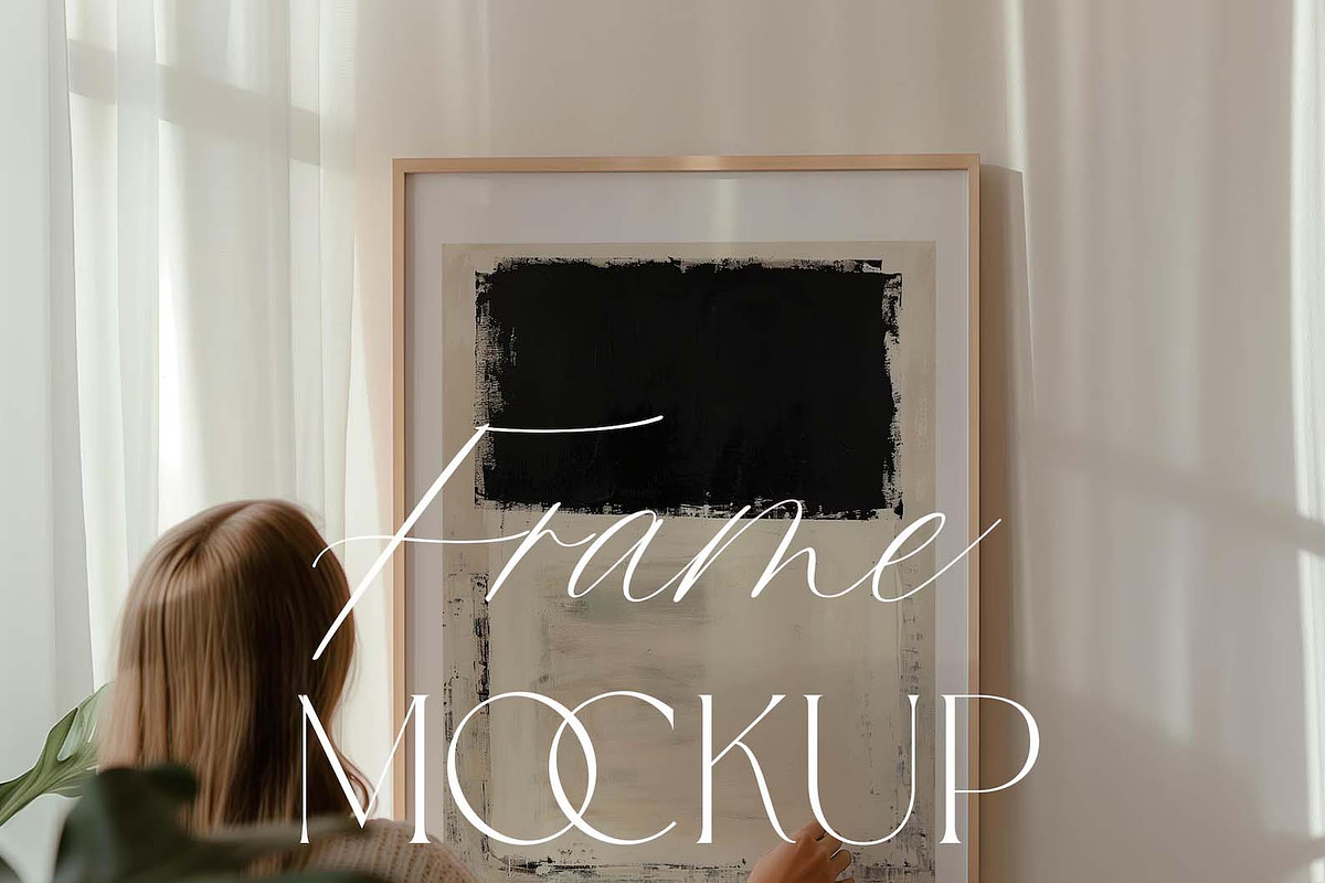 10 Frame Mockup with person 3, a Merchandise Mockup by ArtwithFrame (Photo 8 of 14)