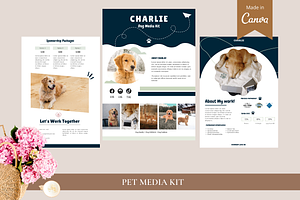 Pet Media Kit, Dog Media Kit, Canva