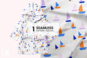 Sailboat Seamless Pattern