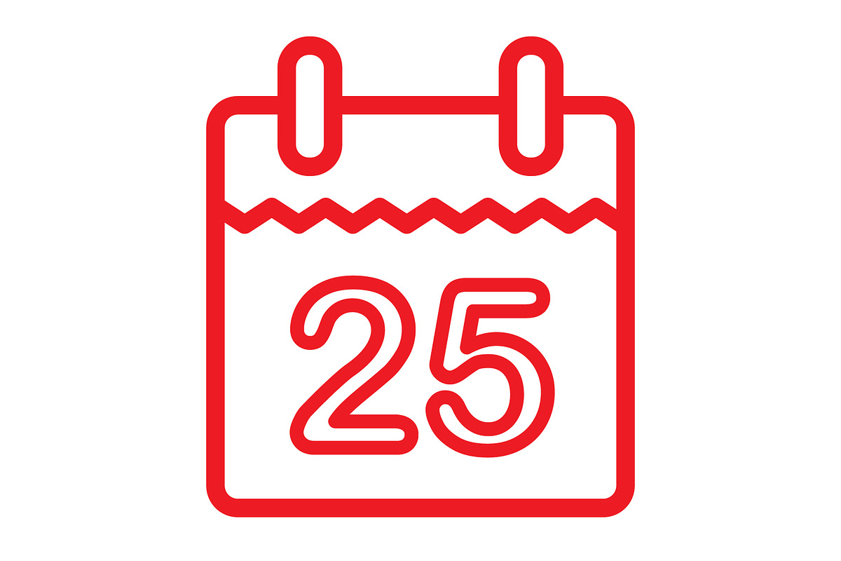 Calendar icon, an Outline Icon by Sumberpangan (Photo 2 of 3)