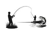 Fishing Silhouette Vector Bundle, an Illustration by hafijul (Thumbnail 31 of 51)