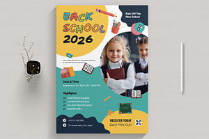 Back to School Flyer Template, a Flyer Template by MightyDesign
