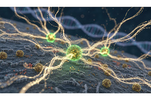 Abstract representation of cell, a Background Photo by Igor Tichonow