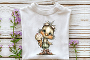 Cute Beach Chick PNG Clipart, a Seasonal Illustration by OK Design (Thumbnail 5 of 6)
