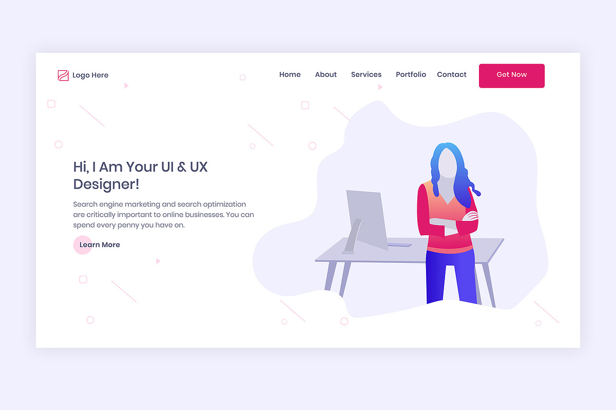 Website Header with illustration, a Device Mockup by Avabil (Photo 5 of 10)