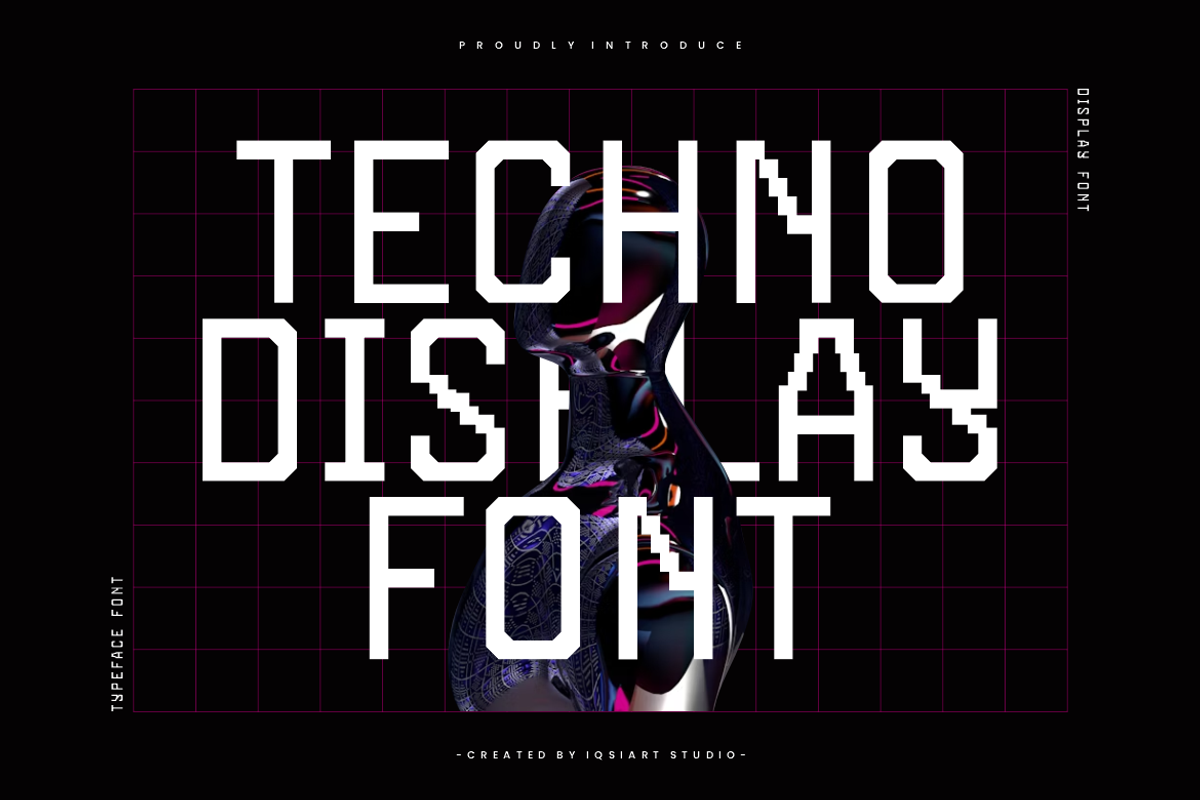 Nebvaro - Pixel Tech Font, a Sans Serif Font by Iqsiart Studio (Photo 3 of 6)