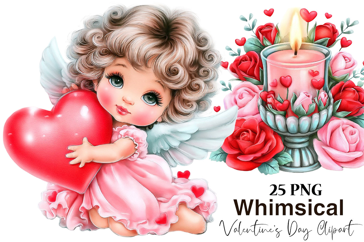 Valentine's Day Clipart Bundle, a Seasonal Illustration by SVGArt (Photo 1 of 5)
