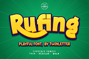 Rufing, a Sans Serif Font by twinstd (Thumbnail 1 of 11)