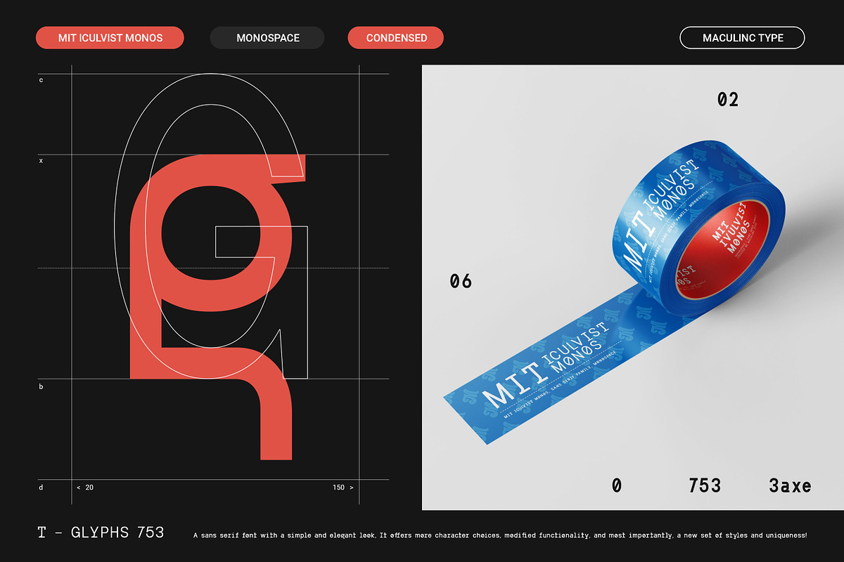 MIT Iculvist Monos Condensed, a Sans Serif Font by Maculinc Type (Photo 3 of 11)