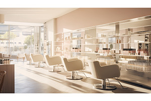 muted blurred salon interior ai, a Background Photo by pikepicture