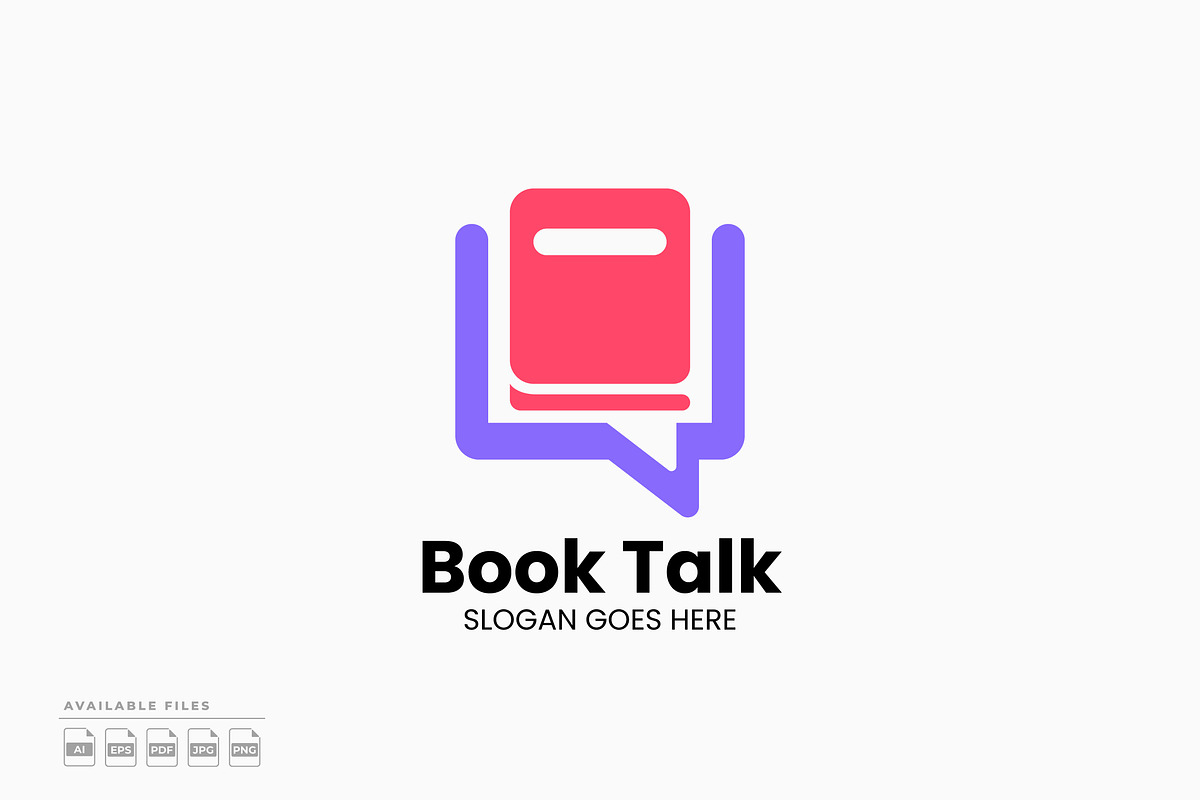 Book Talk Logo, a Branding & Logo Template by Zeer Graphic