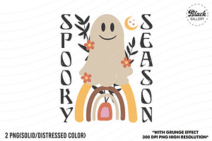 Boho Retro Halloween PNG Sublimation