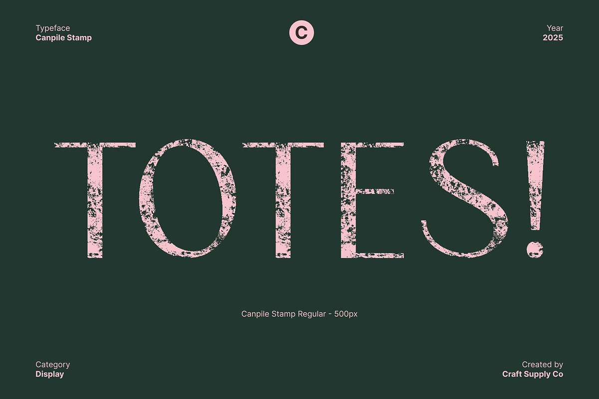 Canpile Stamp, a Sans Serif Font by Craft Supply Co. (Photo 2 of 8)