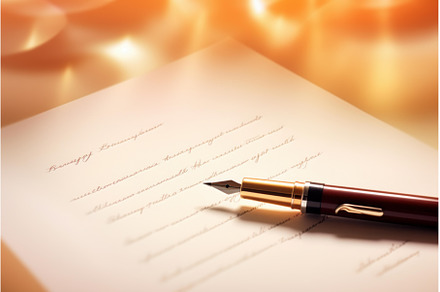 Handwritten Paper note pen light, a Background Photo by Ylivdesign