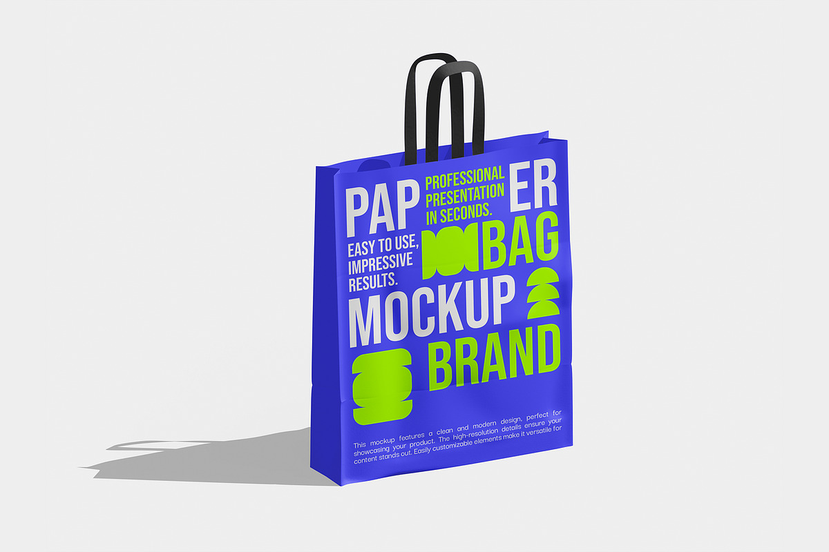Paper Bag Mockup, a Packaging Mockup by Unerispace (Photo 3 of 3)