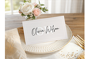 Elegant Floral Wedding Place Card, a Product Mockup by MockupWizard (Thumbnail 4 of 4)