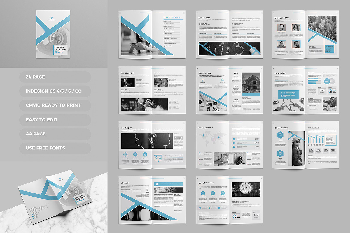 Corporate Brochure, a Brochure Template by Tanber Hossen (Photo 2 of 14)