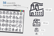 Industry Line Icons Set, an Outline Icon by Voysla's Shop (Thumbnail 3 of 4)