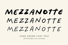 Mezzanotte - Hand Drawn Font Trio