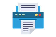 Printer Flat Icon, a Duotone Icon by Pexelpy (Thumbnail 1 of 2)