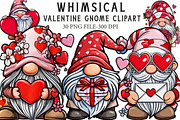 Valentine Gnome Clipart, an Illustration by Libby Wishes (Thumbnail 1 of 7)