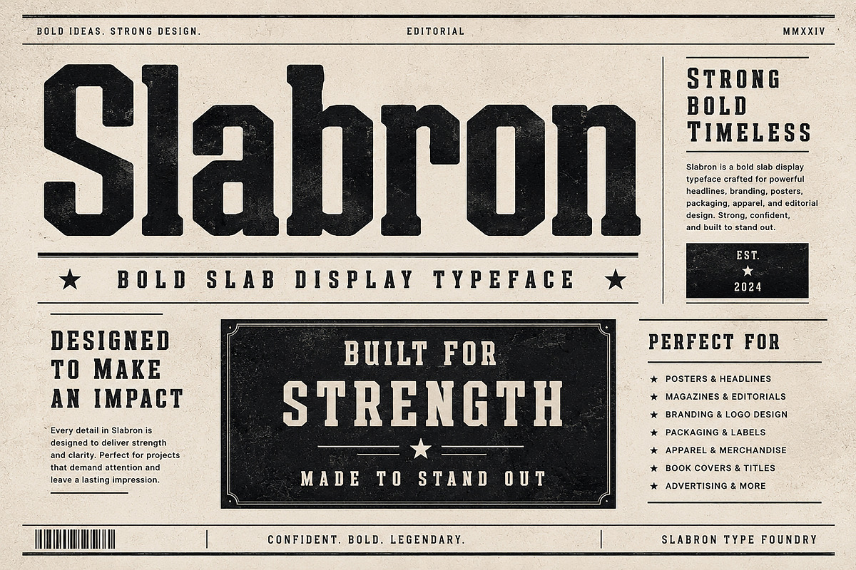 Slabron – Bold Slab Display, a Slab Serif Font by Wow Magic (Photo 4 of 5)