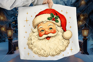 Vintage Santa Claus Christmas PNG, a Seasonal Illustration by Canvas Craft