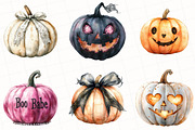 Halloween Coquette Pumpkin Clipart, an Illustration by OK Design (Thumbnail 5 of 5)