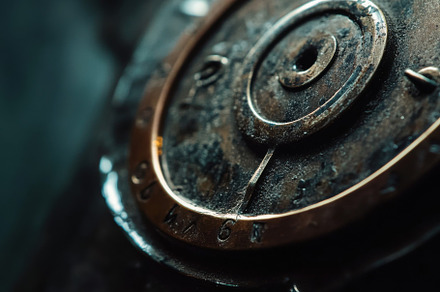 Close up view of an old rotary dial, a Photo by Iftikhar Alam