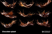 Chocolate splash. 51 images, a Food Illustration by Handmadefont (Thumbnail 4 of 12)