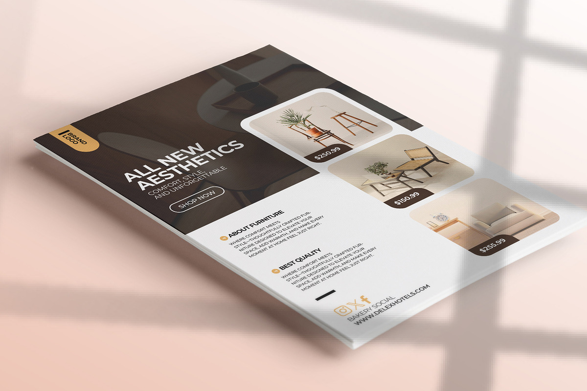 A4 Product Flyer Template Canva PSD, a Flyer Template by Vintage Impressions (Photo 4 of 6)