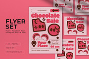 Pink Flat Chocolate Promo Flyer, a Flyer Template by graphicook (Thumbnail 1 of 4)
