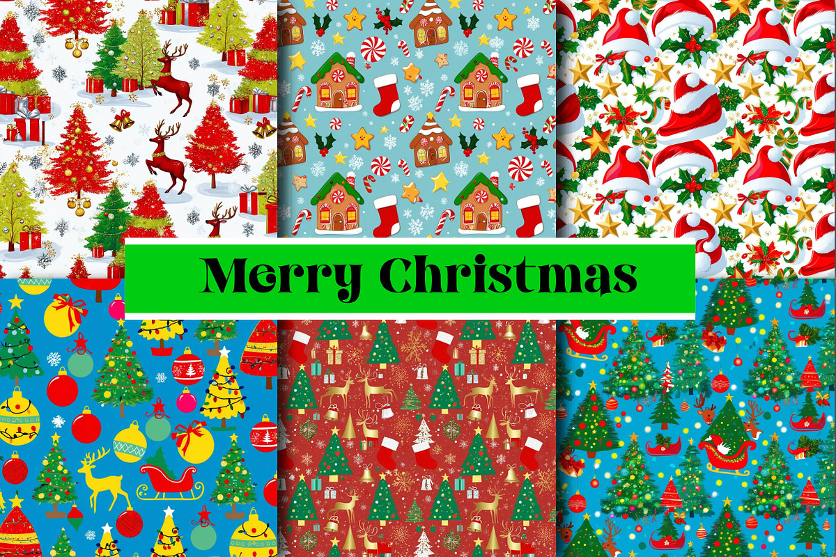 Merry Christmas Seamless Papers, a Background Photo by Wow Magic (Photo 1 of 2)