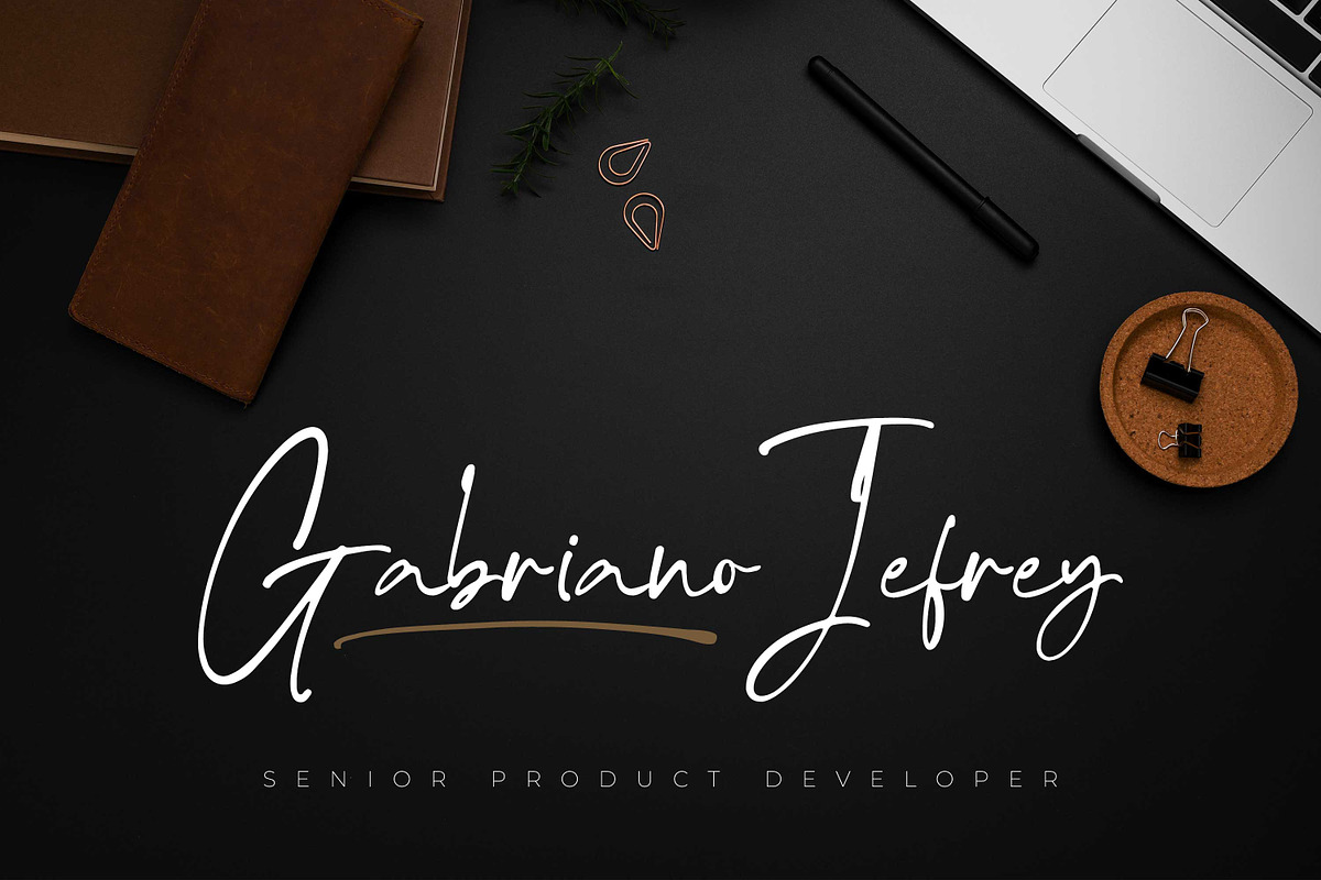 The handnature - Natural Signature, a Script Font by Almarkhatype (Photo 4 of 10)