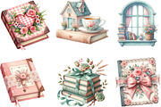 Pastel Cottage Shabby Chic Books, an Illustration by Designking (Thumbnail 3 of 4)
