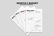 Monthly Budget Planner, a Stationery Template by Simple Projects (Thumbnail 1 of 3)