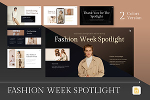 Fashion Week Spotlight Google Slides, a Presentation Template by Antstheme