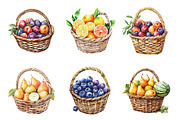Fruits in the Basket Clipart PNG, an Illustration by SinaCreation (Thumbnail 2 of 5)