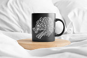 Chinese Dragon SVG Black Outline, an Animal Illustration by ilonitta (Thumbnail 2 of 8)