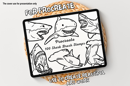 100 Shark Procreate Stamps