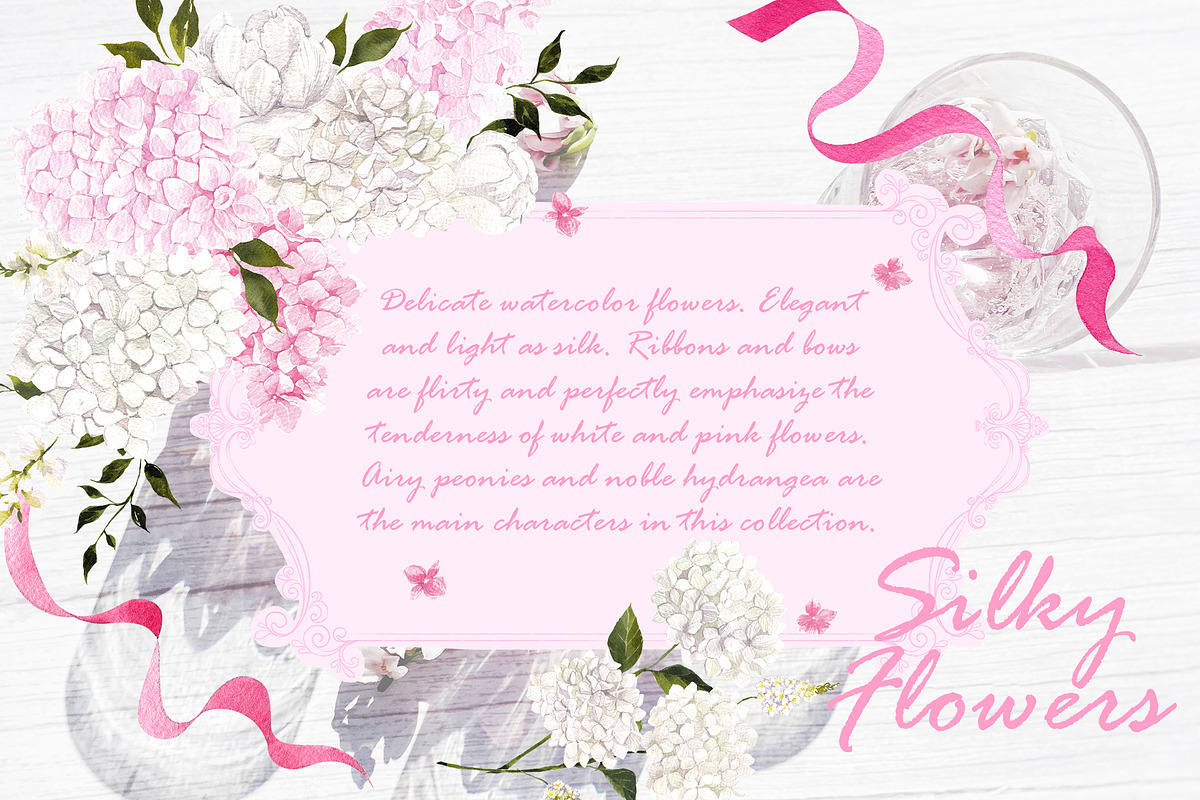 Silky Flowers. Watercolor graphic, an Object Graphic by ma_i_vi (Photo 2 of 11)