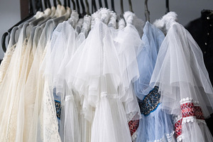 Fashion showroom clothing rack collection dress, a Beauty & Fashion Photo by Photo Drive Studio
