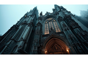 Dramatic Low-angle View Of A Gothic