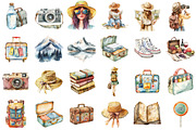 Watercolor Worldwide Adventure Clipa, an Illustration by designcity5 (Thumbnail 2 of 5)