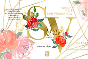 Saint Valentine's Day watercolor kit, a Texture Illustration by LABFcreations (Thumbnail 9 of 13)
