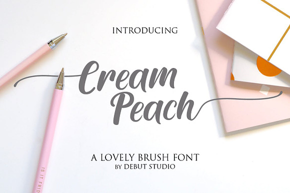 Cream Peach Brush Font preview 6