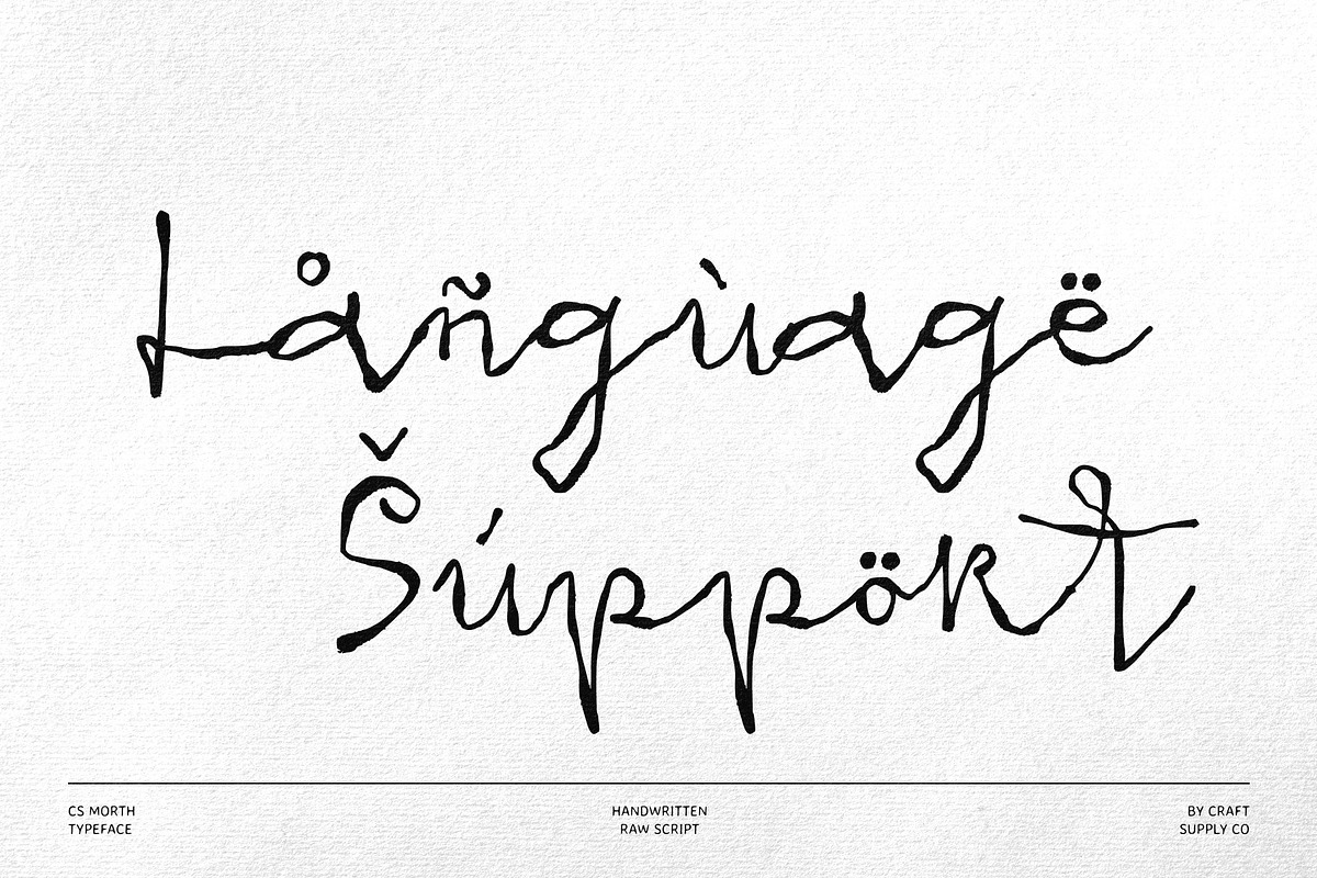 CS Morth - Raw Handwritten Script, a Handwritten Font by Craft Supply Co. (Photo 7 of 8)
