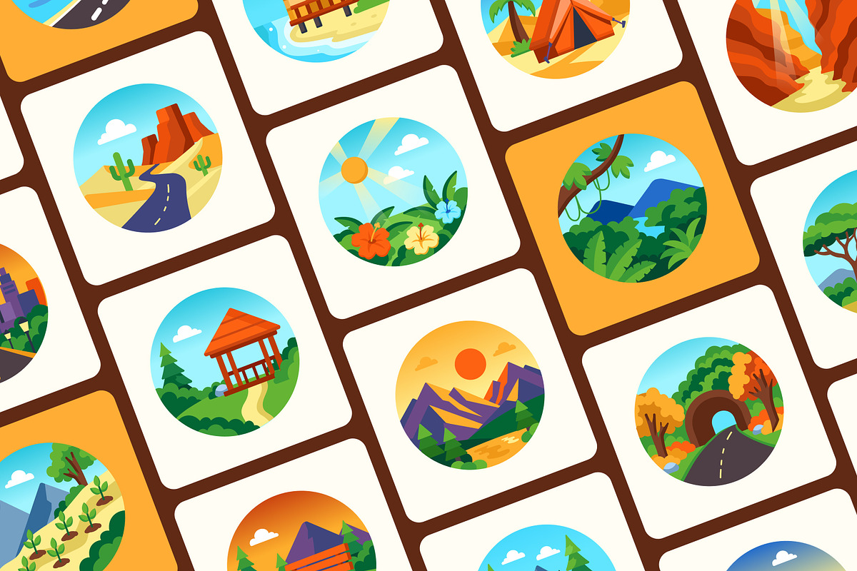 75 Landscape Flat Icons, an Emoji Icon by Creative Stall (Photo 8 of 10)